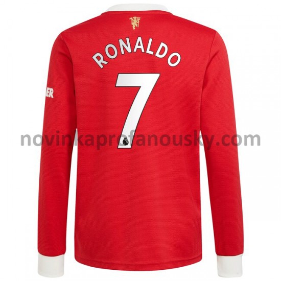 Manchester United Dres Cristiano Ronaldo 7 Domácí Fotbalové Dresy pro Muže 2021-2022 Dlouhý Rukáv