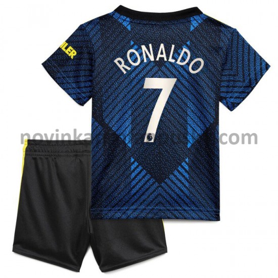 Manchester United Dres Cristiano Ronaldo 7 Alternativní Fotbalové Dresy pro Děti 2021-2022