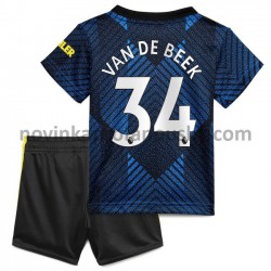 Manchester United Dres Donny van de Beek 34 Alternativní Fotbalové Dresy pro Děti 2021-2022