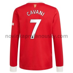 Manchester United Dres Edinson Cavani 7 Domácí Fotbalové Dresy pro Muže 2021-2022 Dlouhý Rukáv