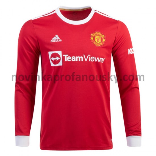 Manchester United Dres Domácí Fotbalové Dresy pro Muže 2021-2022 Dlouhý Rukáv