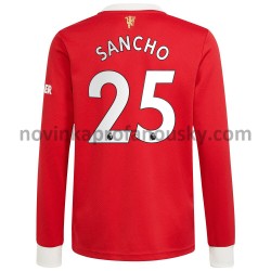 Manchester United Dres Jadon Sancho 25 Domácí Fotbalové Dresy pro Muže 2021-2022 Dlouhý Rukáv