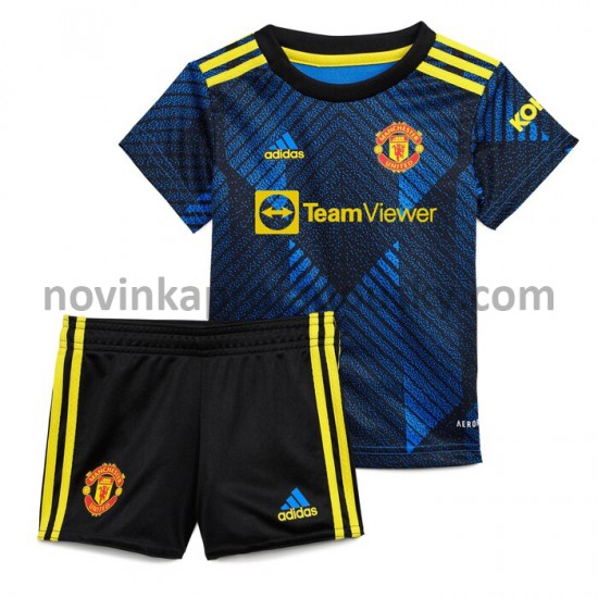 Manchester United Dres Alternativní Fotbalové Dresy pro Děti 2021-2022