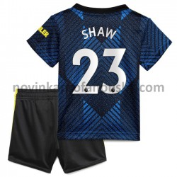 Manchester United Dres Luke Shaw 23 Alternativní Fotbalové Dresy pro Děti 2021-2022