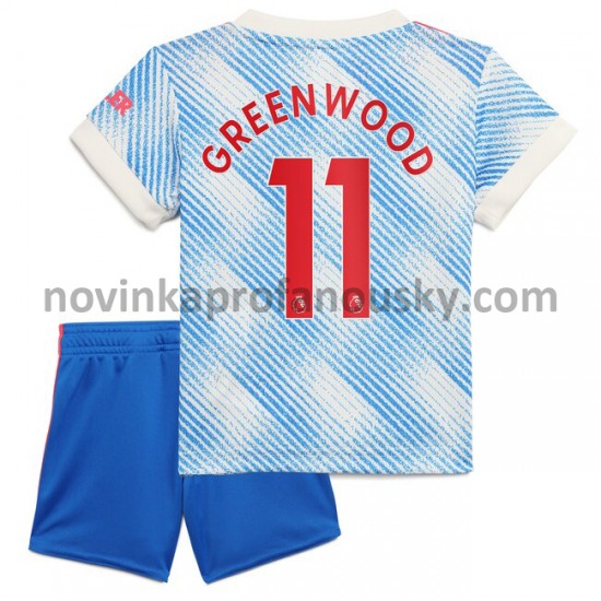 Manchester United Dres Mason Greenwood 11 Venkovní Fotbalové Dresy pro Děti 2021-2022