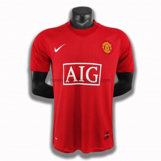 Manchester United Dres Retro Domácí Fotbalové Dresy pro Muže 2007-2008