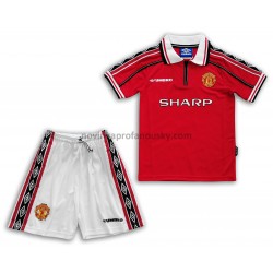 Manchester United Dres Retro Domácí Fotbalové Dresy pro Děti 1998-1999