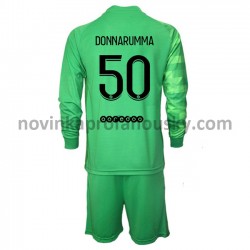 Paris Saint-Germain Dres Brankářské Gianluigi Donnarumma 50 Alternativní Fotbalové Dresy pro Děti 2021-2022 Dlouhý Rukáv