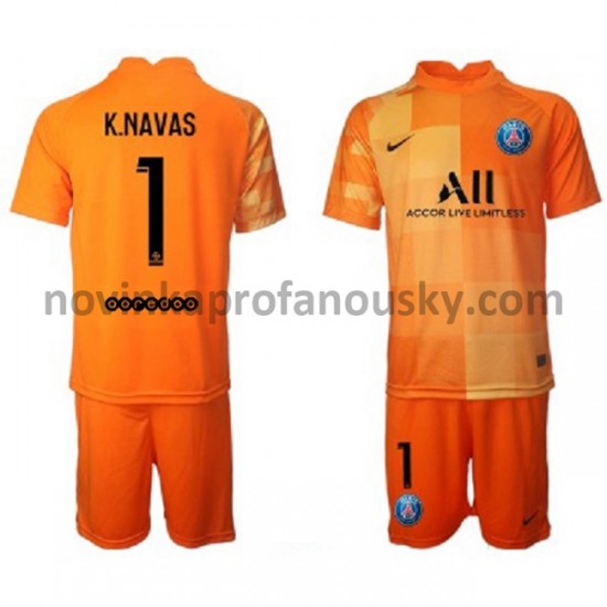 Paris Saint-Germain Dres Brankářské Keylor Navas 1 Domácí Fotbalové Dresy pro Děti 2021-2022