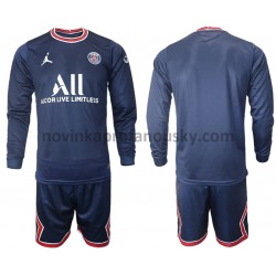 Paris Saint-Germain Dres Domácí Fotbalové Dresy pro Děti 2021-2022 Dlouhý Rukáv