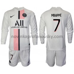 Paris Saint-Germain Dres Kylian Mbappé 7 Venkovní Fotbalové Dresy pro Děti 2021-2022 Dlouhý Rukáv