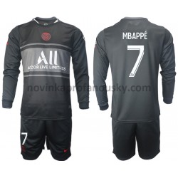 Paris Saint-Germain Dres Kylian Mbappé 7 Alternativní Fotbalové Dresy pro Děti 2021-2022 Dlouhý Rukáv