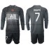 Paris Saint-Germain Dres Kylian Mbappé 7 Alternativní Fotbalové Dresy pro Děti 2021-2022 Dlouhý Rukáv