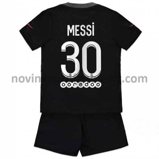 Paris Saint-Germain Dres Lionel Messi 30 Alternativní Fotbalové Dresy pro Děti 2021-2022