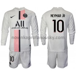 Paris Saint-Germain Dres Neymar JR 10 Venkovní Fotbalové Dresy pro Děti 2021-2022 Dlouhý Rukáv