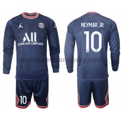 Paris Saint-Germain Dres Neymar JR 10 Domácí Fotbalové Dresy pro Děti 2021-2022 Dlouhý Rukáv