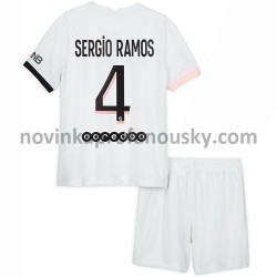Paris Saint-Germain Dres Sergio Ramos 4 Venkovní Fotbalové Dresy pro Děti 2021-2022