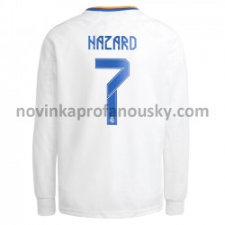 Real Madrid Dres Eden Hazard 7 Domácí Fotbalové Dresy pro Muže 2021-2022 Dlouhý Rukáv
