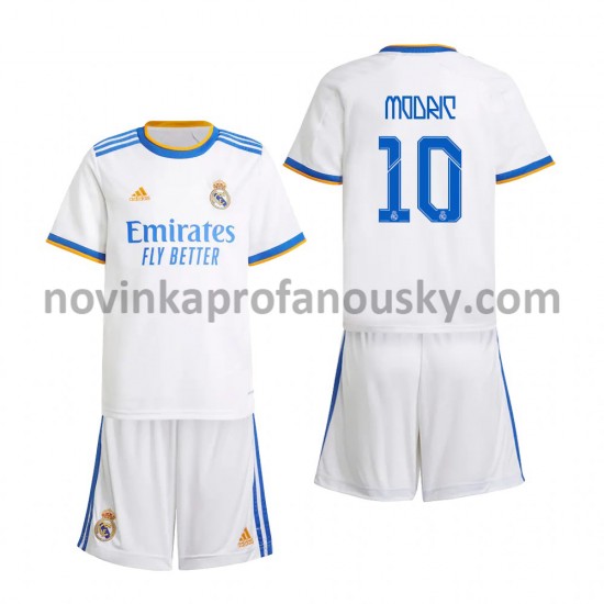 Real Madrid Dres Luka Modrić 10 Domácí Fotbalové Dresy pro Děti 2021-2022