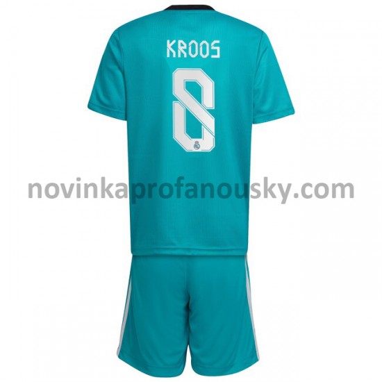 Real Madrid Dres Toni Kroos 8 Alternativní Fotbalové Dresy pro Děti 2021-2022