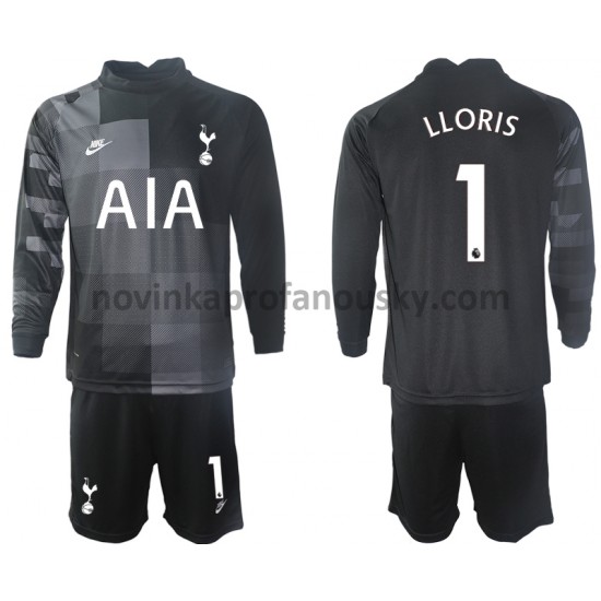 Tottenham Hotspur Dres Hugo Lloris 1 Brankářské Venkovní Fotbalové Dresy pro Děti 2021-2022 Dlouhý Rukáv