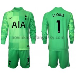 Tottenham Hotspur Dres Hugo Lloris 1 Brankářské Domácí Fotbalové Dresy pro Děti 2021-2022 Dlouhý Rukáv