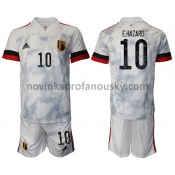 Belgie Dres Eden Hazard 10 Venkovní Fotbalové Dresy pro Děti Euro 2020