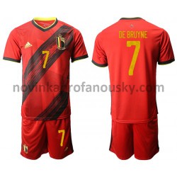 Belgie Dres Kevin De Bruyne 7 Domácí Fotbalové Dresy pro Děti Euro 2020