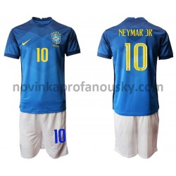 Brazílie Dres Neymar JR 10 Venkovní Fotbalové Dresy pro Děti 2020-2021