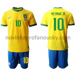 Brazílie Dres Neymar JR 10 Domácí Fotbalové Dresy pro Děti 2020-2021
