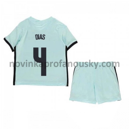 Portugalsko Dres Ruben Dias 4 Venkovní Fotbalové Dresy pro Děti Euro 2020