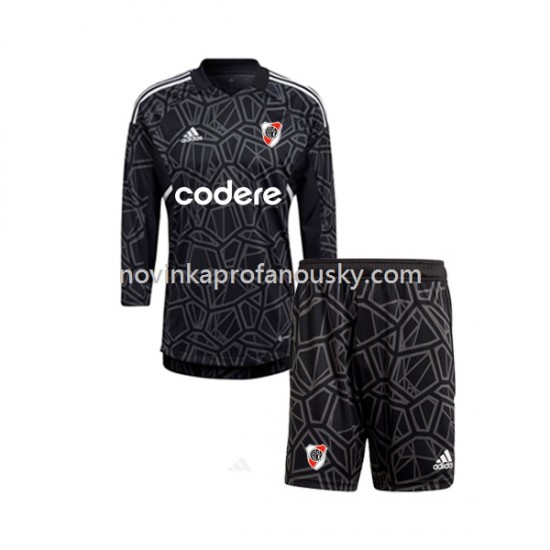 CA River Plate Dres Brankářské Domácí Fotbalové Dresy pro Děti 2023 Dlouhý rukáv
