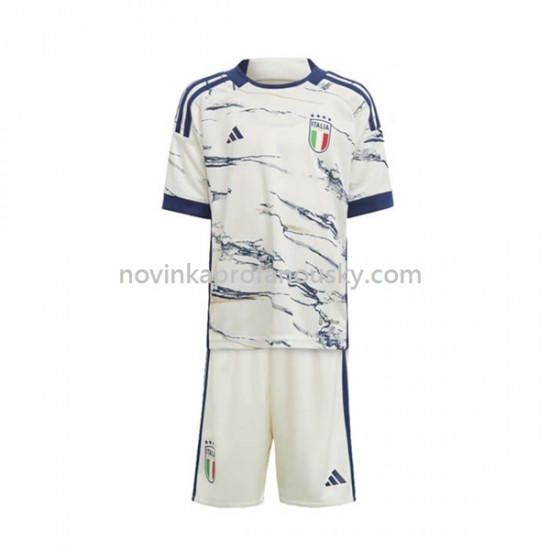 Itálie Dres Venkovní Fotbalové Dresy pro Děti 2023 Krátký rukáv