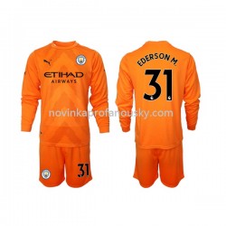 Manchester City Dres Ederson M 31 Brankářské Alternativní Fotbalové Dresy pro Děti 2022-2023 Dlouhý rukáv
