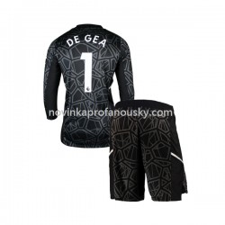 Manchester United Dres DE GEA 1 Brankářské Venkovní Fotbalové Dresy pro Děti 2022-2023 Dlouhý rukáv