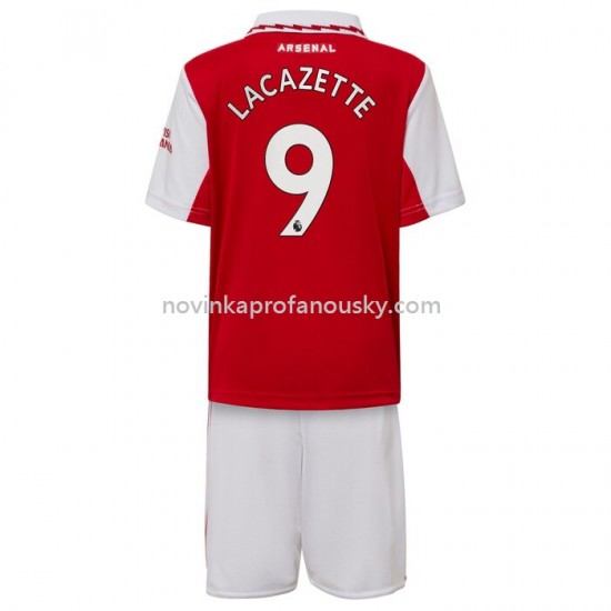 Arsenal Dres Lacazette 9 Domácí Fotbalové Dresy pro Děti 2022-2023 Krátký Rukáv
