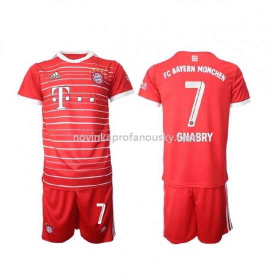Bayern Mnichov Dres Gnabry 7 Domácí Fotbalové Dresy pro Děti 2022-2023 Krátký Rukáv