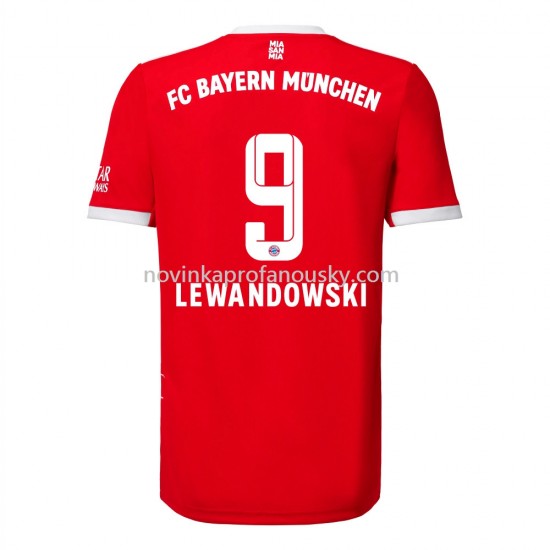 Bayern Mnichov Dres Lewandowski 9 Domácí Fotbalové Dresy pro Muže 2022-2023 Krátký Rukáv