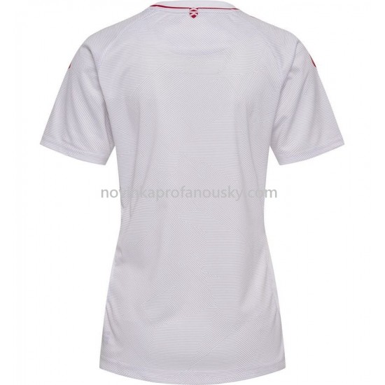 Dánsko Dres Venkovní Fotbalové Dresy pro Ženy 2022 Krátký Rukáv