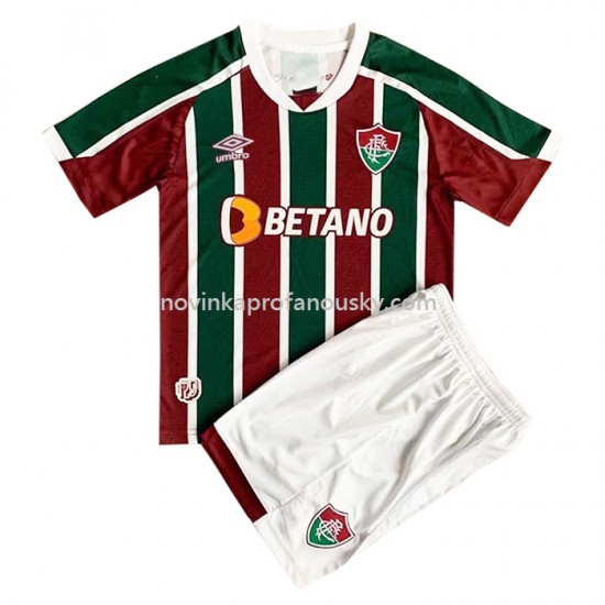 Fluminense Dres Domácí Fotbalové Dresy pro Děti 2022-2023 Krátký Rukáv