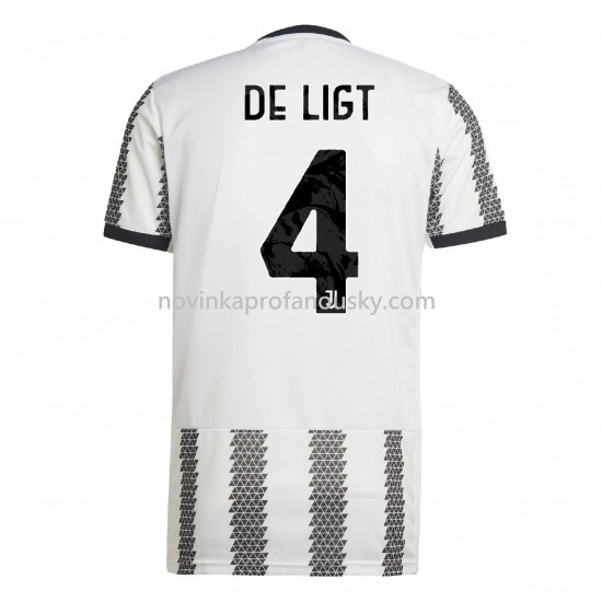 Juventus Dres De Ligt 4 Domácí Fotbalové Dresy pro Muže 2022-2023 Krátký Rukáv