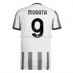 Juventus Dres Morata 9 Domácí Fotbalové Dresy pro Muže 2022-2023 Krátký Rukáv