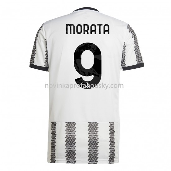 Juventus Dres Morata 9 Domácí Fotbalové Dresy pro Muže 2022-2023 Krátký Rukáv