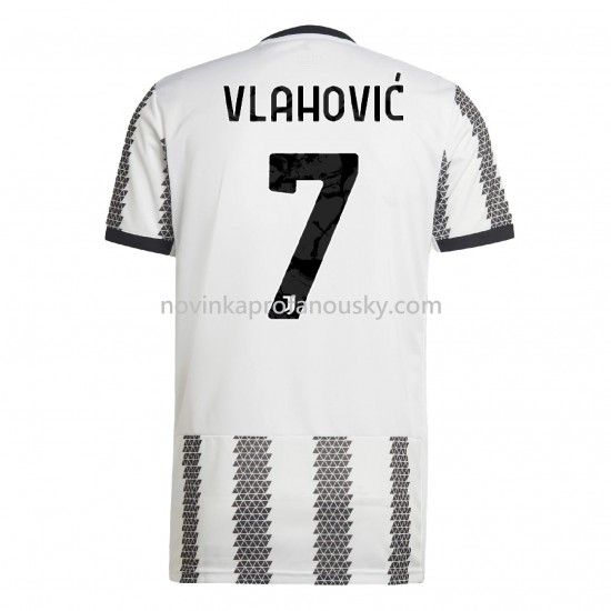 Juventus Dres Vlahovic 7 Domácí Fotbalové Dresy pro Muže 2022-2023 Krátký Rukáv