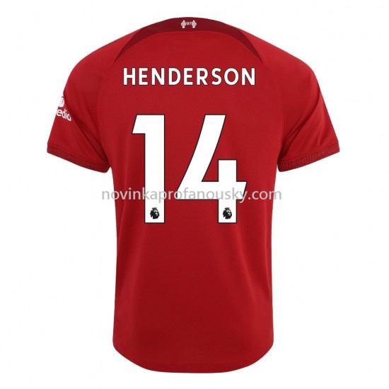 Liverpool Dres Henderson 14 Domácí Fotbalové Dresy pro Muže 2022-2023 Krátký Rukáv