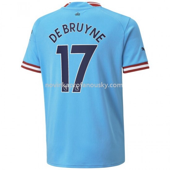 Manchester City Dres De Bruyne 17 Domácí Fotbalové Dresy pro Muže 2022-2023 Krátký Rukáv