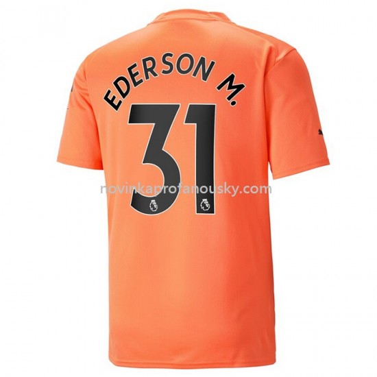 Manchester City Dres Ederson M. 31 Brankářské Alternativní Fotbalové Dresy pro Muže 2022-2023 Krátký Rukáv