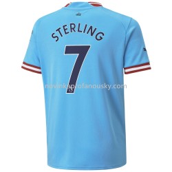 Manchester City Dres Sterling 7 Domácí Fotbalové Dresy pro Muže 2022-2023 Krátký Rukáv