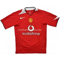 Manchester United Dres Domácí Fotbalové Dresy pro Muže 2004-2006 Krátký Rukáv