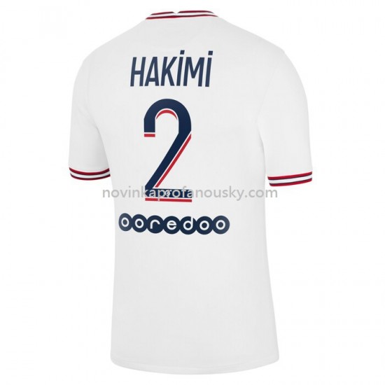 Paris Saint-Germain Dres Hakimi 2 Čtvrtý Fotbalové Dresy pro Muže 2021-2022 Krátký Rukáv